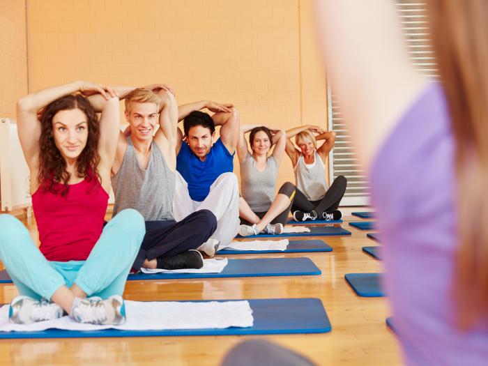 pilates, yoga, stretch, class, sitting